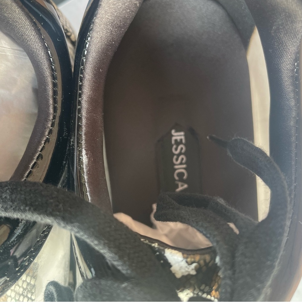 Jessica Rich Women's Sneakers Transparent Snake Gold New Size 39EU/9US - Picture 8 of 8